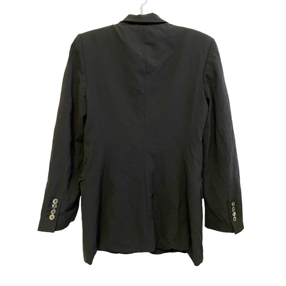 Piazza Sempione‎ Long 4 Button Blazer Jacket Black Size IT 40 Italy Made Pockets - Picture 2 of 7